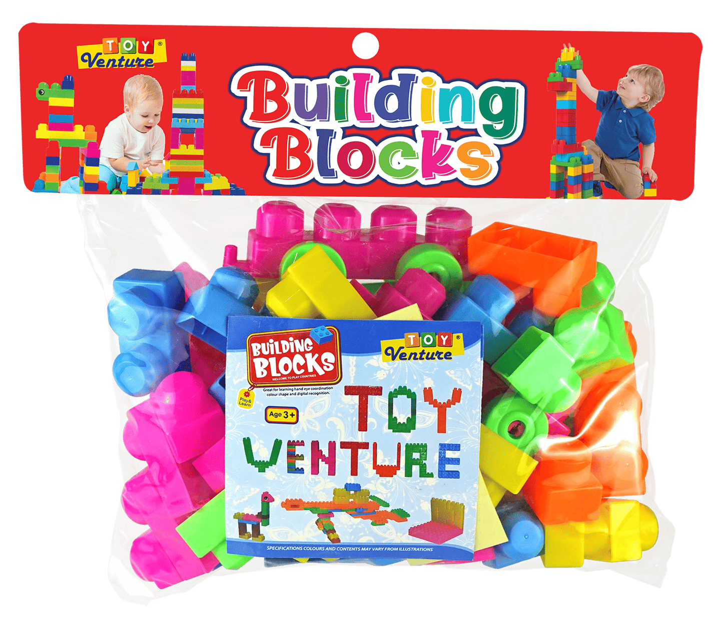 54 Pcs Building Block Set – Educational Construction Toy for Kids - Toy Venture