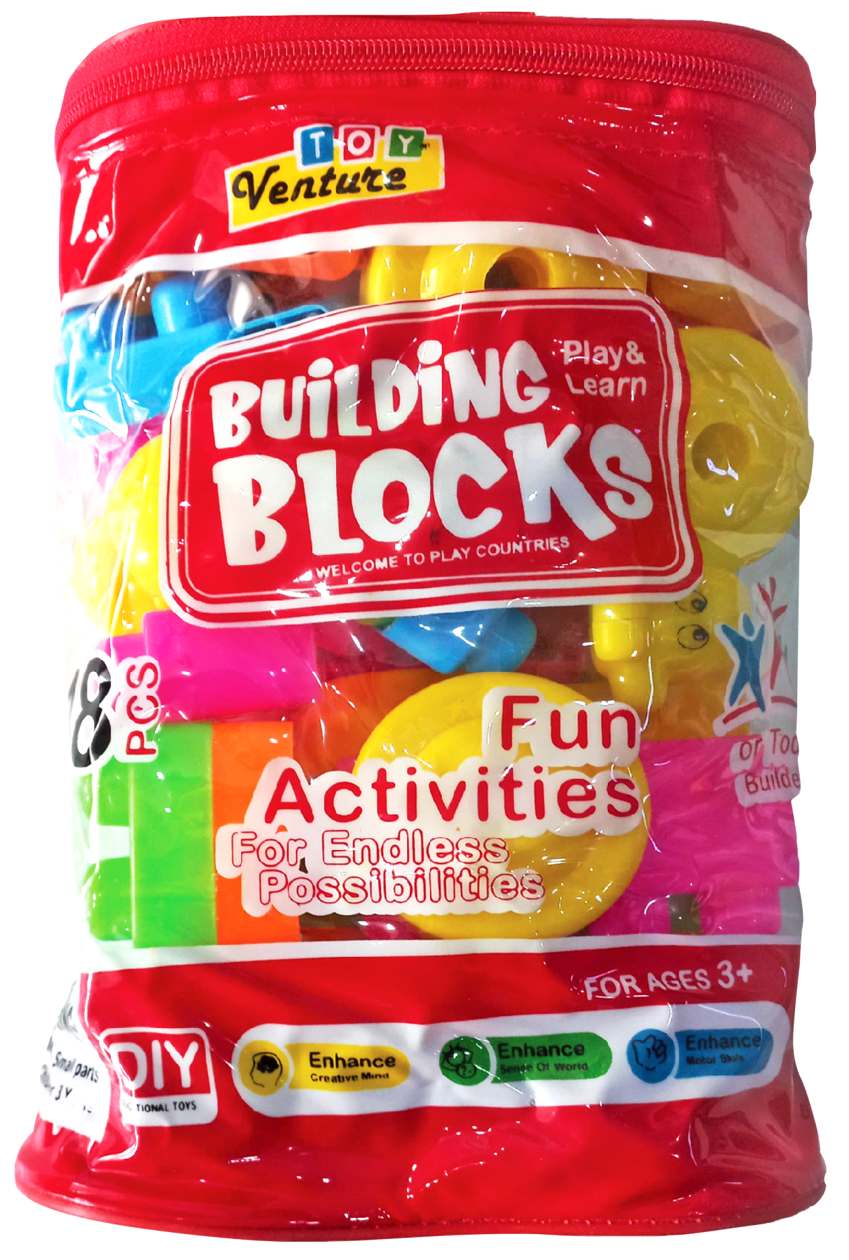 48 Pcs Building Block Bag – Creative Educational Toy for Kids