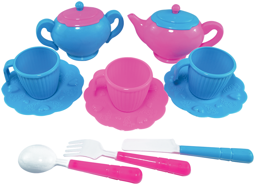 Tea Set (Pink & Blue) – Cute Pretend Tea Party Toy for Kids