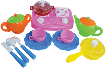 Kitchen Tea Set – Pretend Cooking & Tea Party Playset for Kids