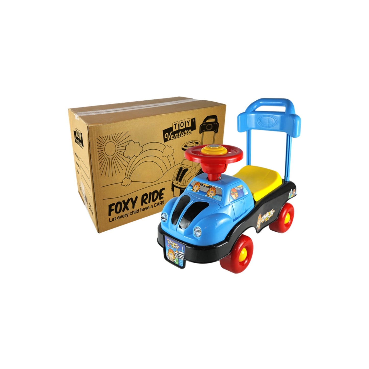 Foxy Ride Push Car – Stylish Ride-On Toy for Toddlers