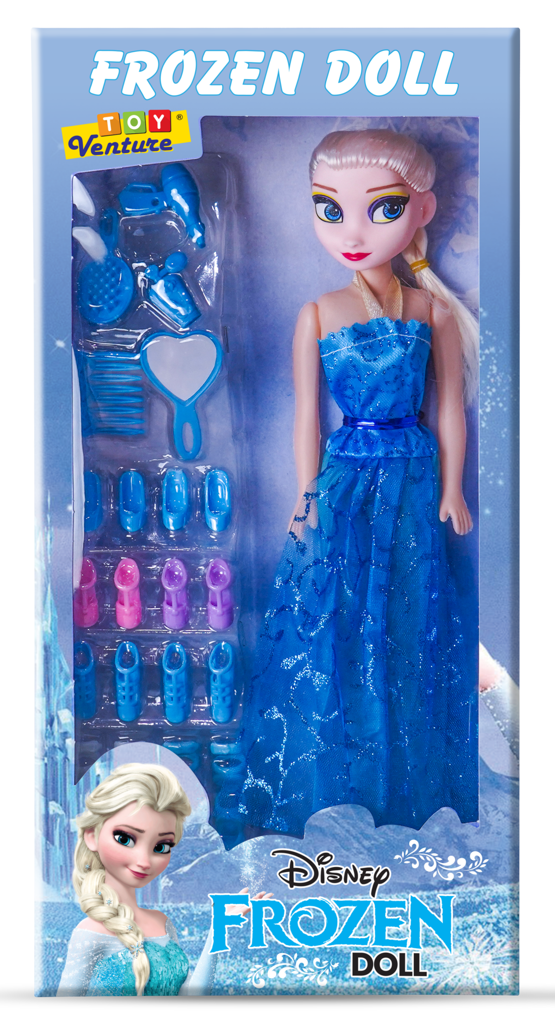 Frozen Princess Doll with Accessories for Girls (3+ Years) - Toy Venture