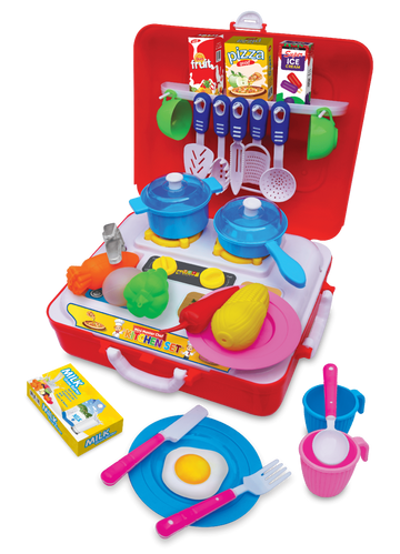 Mini Master Chef Briefcase – Portable Kitchen Playset for Kids - Toy Venture