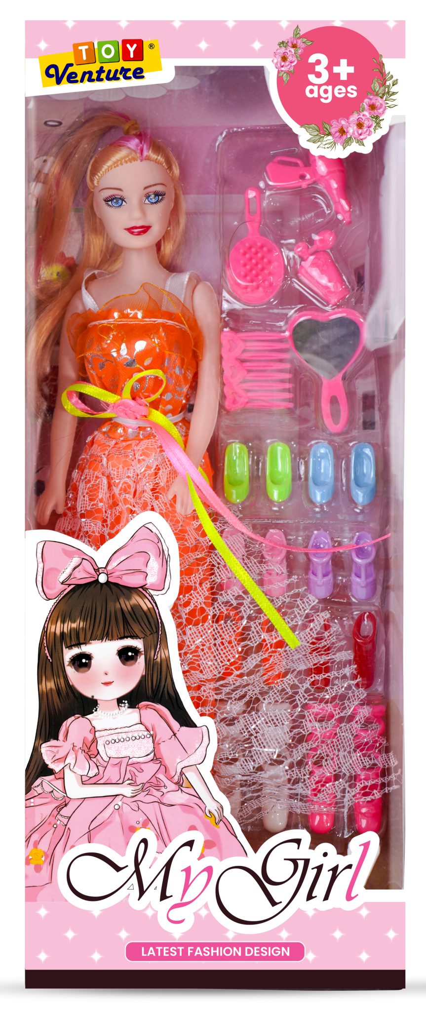 My Girl Fashion Doll with Styling Accessories for Girls 3+ Years - Toy Venture