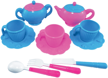 Tea Set (Pink & Blue) – Cute Pretend Tea Party Toy for Kids - Toy Venture