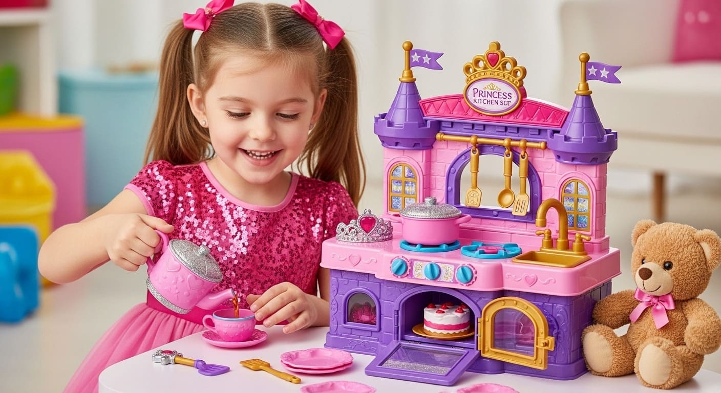 Princess Kitchen Set with Doll and Accessories - Toy Venture