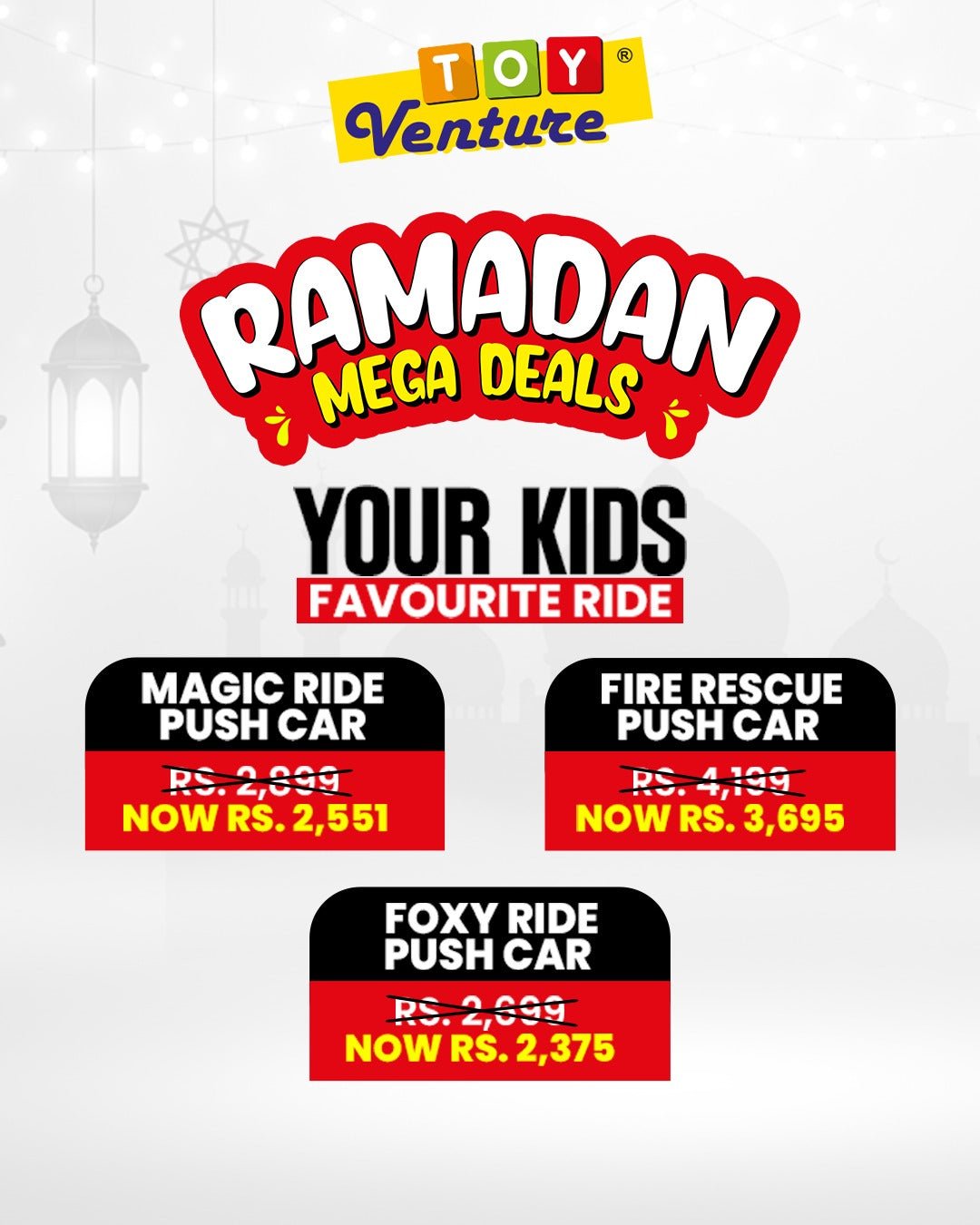 Ramadan Price Drop on Kids Ride On Cars in Pakistan - Toy Venture