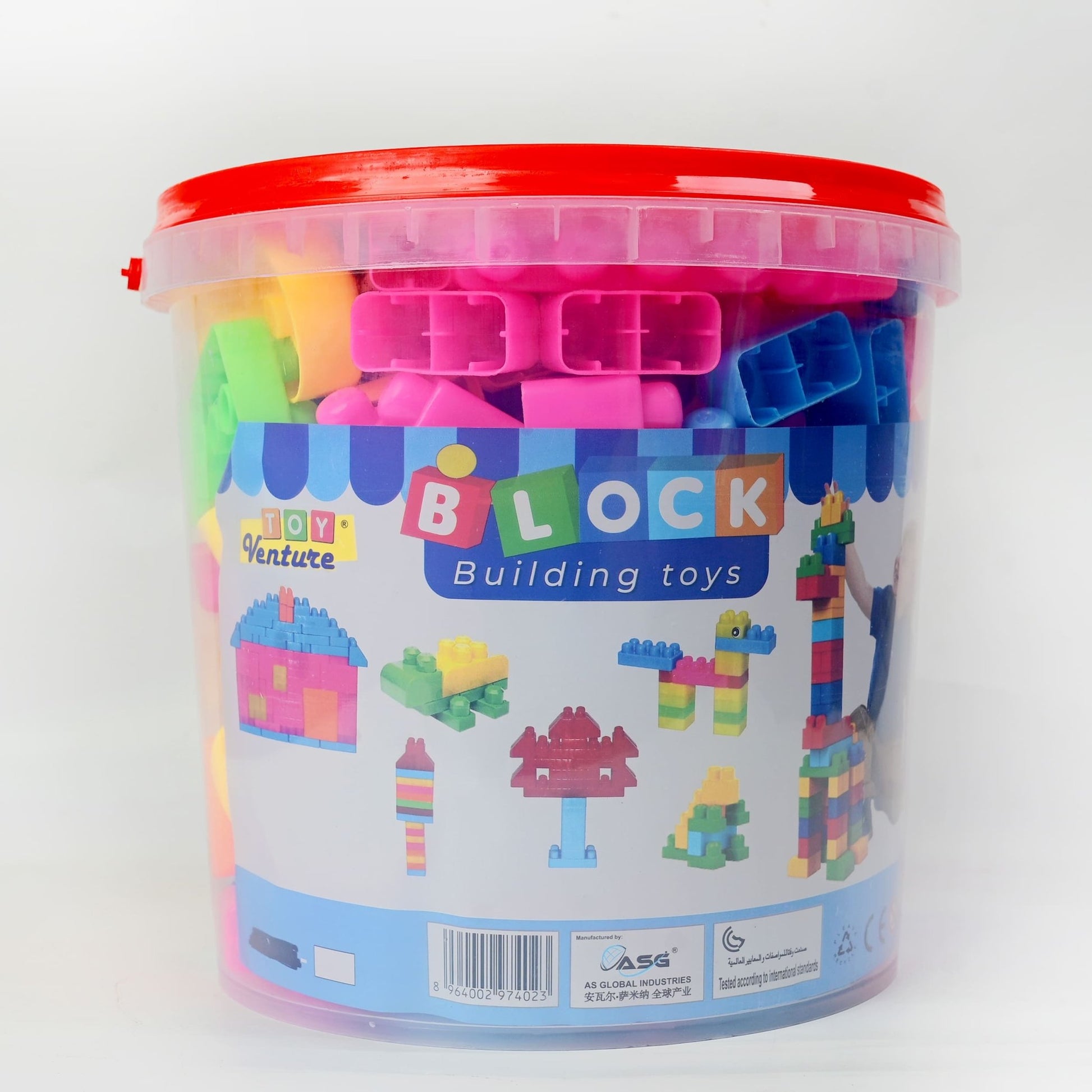 170 Pcs Building Block Bucket – Creative Construction Toy Set for Kids - Toy Venture