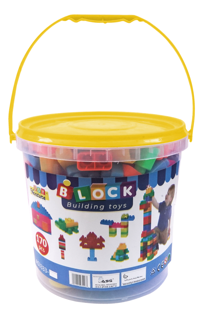 170 Pcs Building Block Bucket – Creative Construction Toy Set for Kids - Toy Venture
