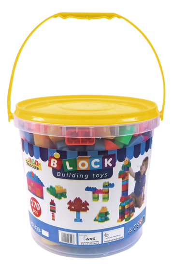 170 Pcs Building Block Bucket – Creative Construction Toy Set for Kids - Toy Venture