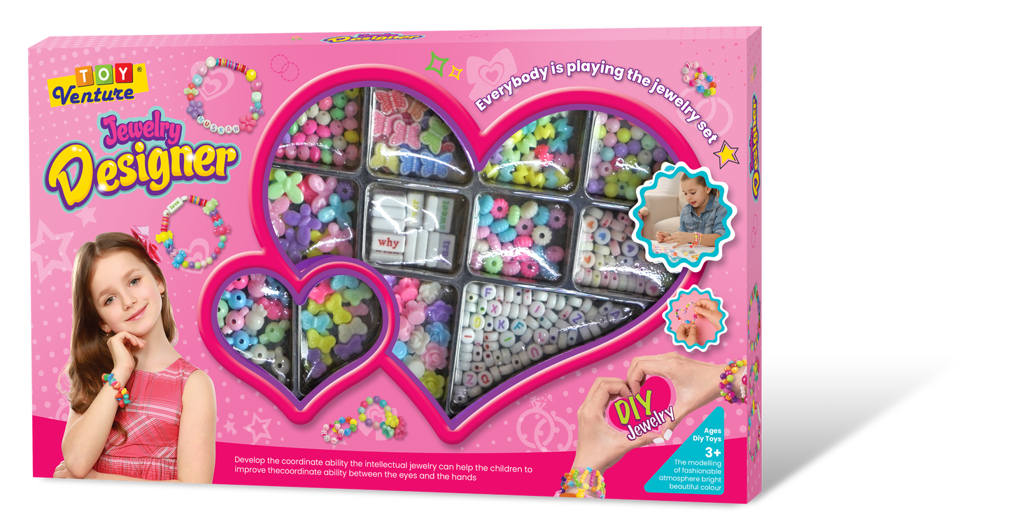 Jewelry Designer Set – Creative DIY Bead & Bracelet Making Toy for Kids