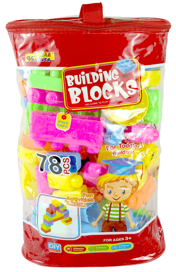 78 Pcs Building Block Bag – Creative Learning Construction Toy for Kids - Toy Venture