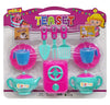 Kids Pretend Play Tea Set with Stove and Utensils