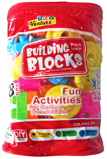 48 Pcs Building Block Bag – Creative Educational Toy for Kids