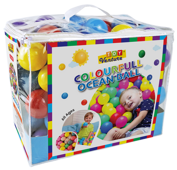 100 Pcs Ocean Ball Bag – Colorful Play Balls for Kids