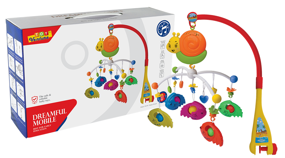 Dreamful Mobile Box (Fish) – Musical Crib Mobile for Newborns