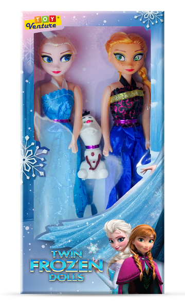 Twin Frozen Princess Dolls Set for Girls (3+ Years)