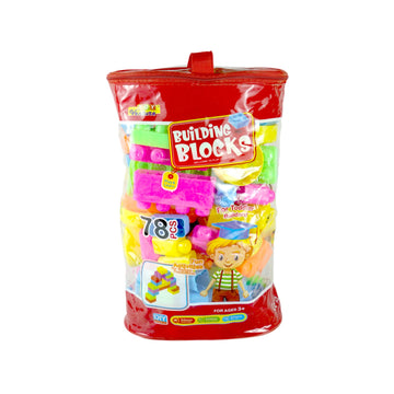 78 Pcs Building Block Bag – Creative Learning Construction Toy for Kids