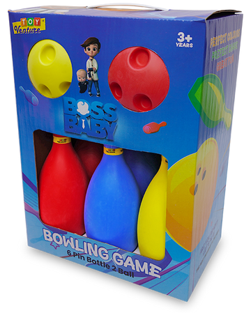 Boss Baby Bowling Game – 6 Pins & 2 Balls Playset - Toy Venture