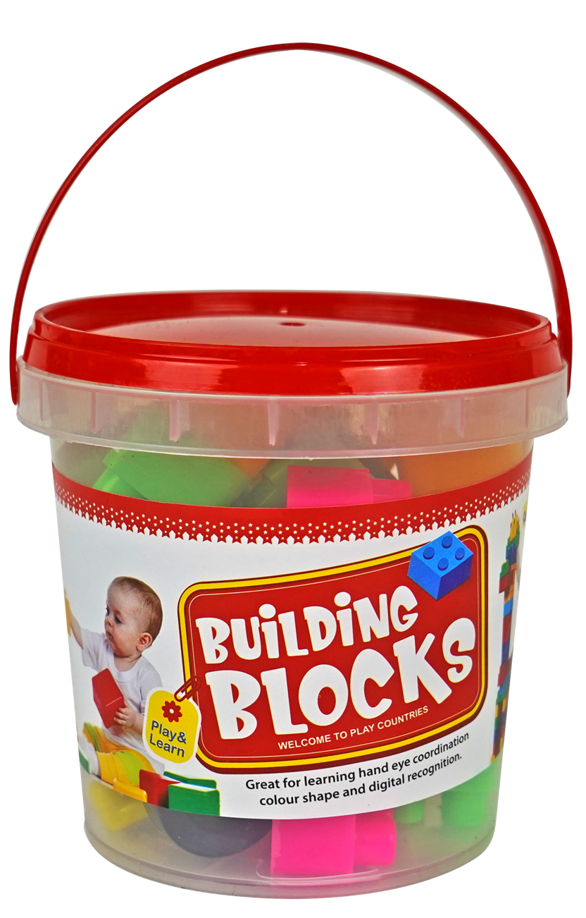 Building Block Bucket (Small) – Creative Construction Toy Set for Kids - Toy Venture