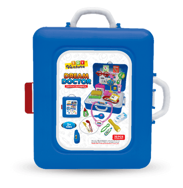 Dream Doctor Briefcase Blue – Pretend Doctor Playset for Kids - Toy Venture