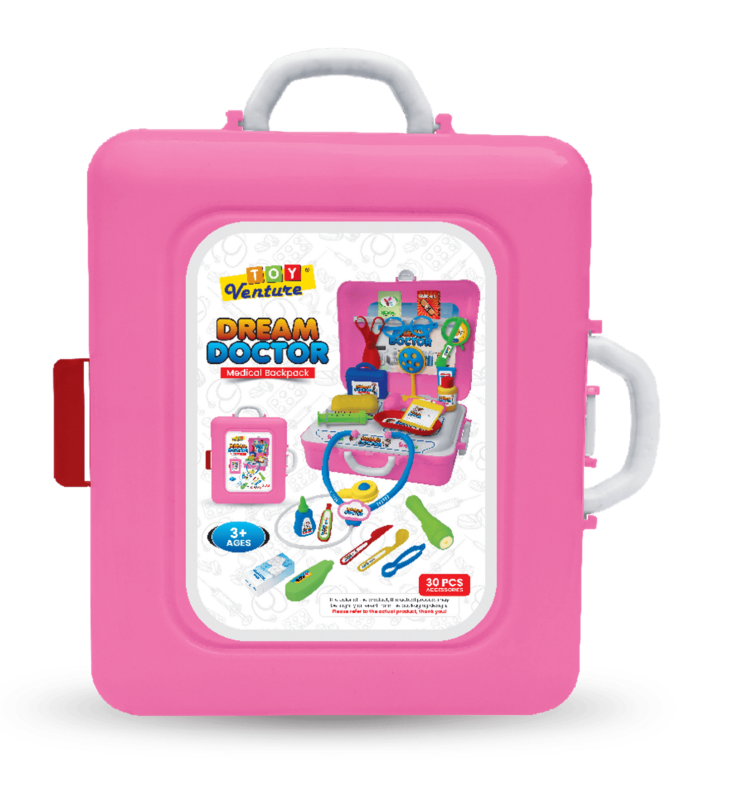 Dream Doctor Briefcase Pink – Pretend Doctor Playset for Kids - Toy Venture