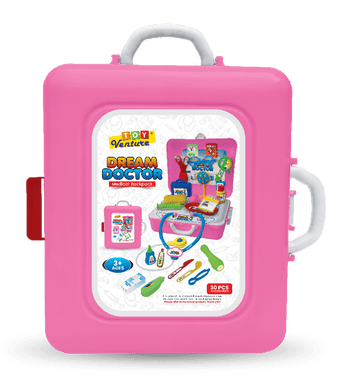 Dream Doctor Briefcase Pink – Pretend Doctor Playset for Kids - Toy Venture