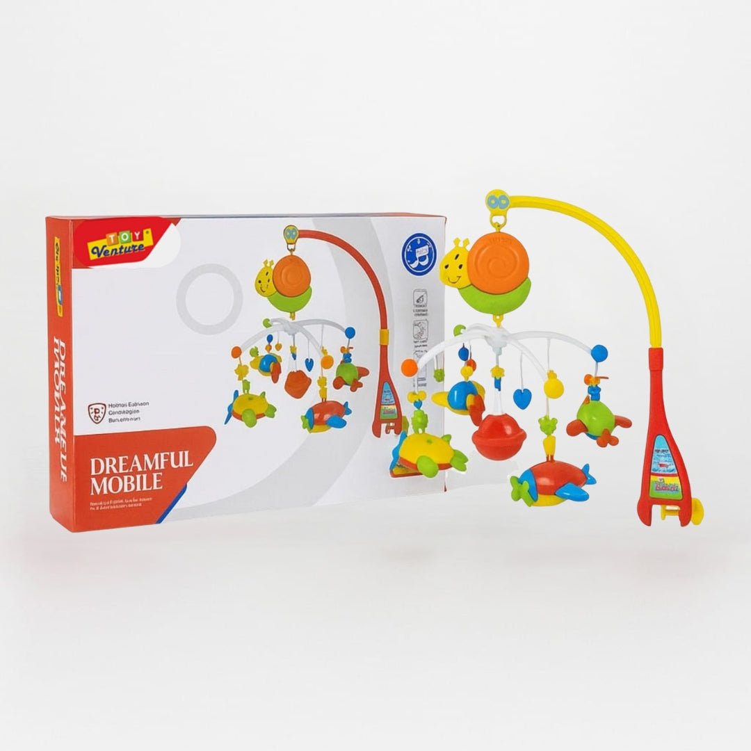 Dreamful Mobile Box (Aeroplane) – Musical Baby Crib Toy with Lights - Toy Venture