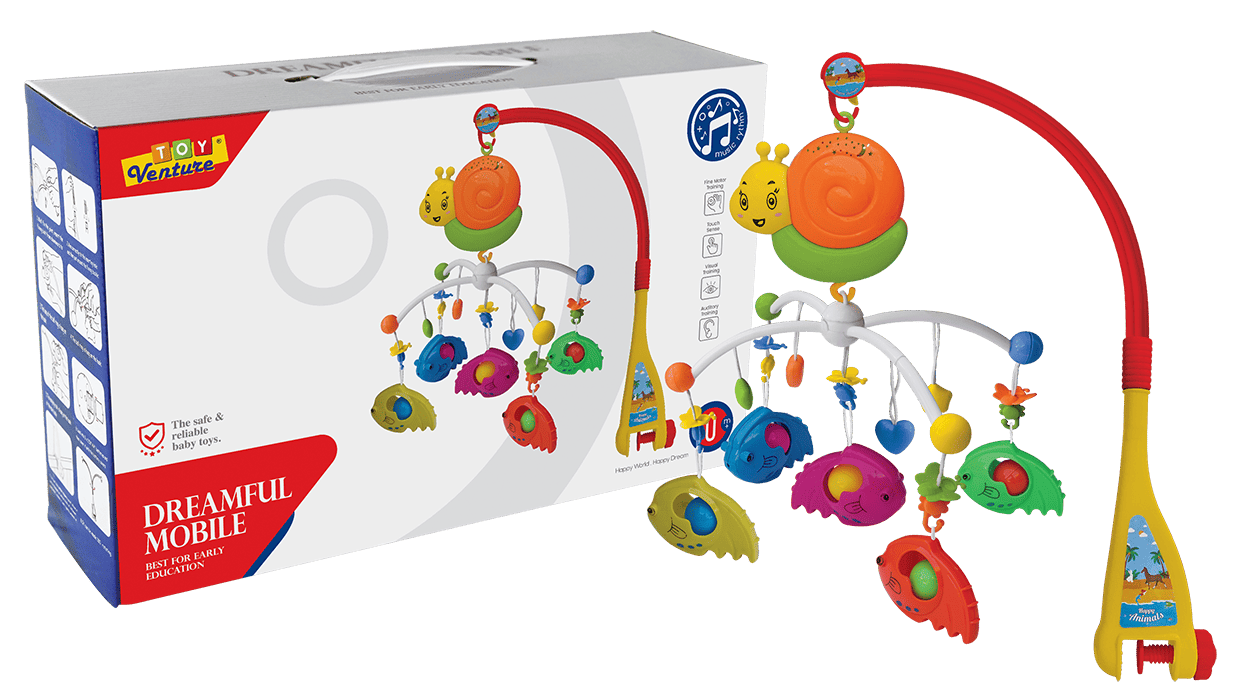 Dreamful Mobile Box (Fish) – Musical Crib Mobile for Newborns - Toy Venture