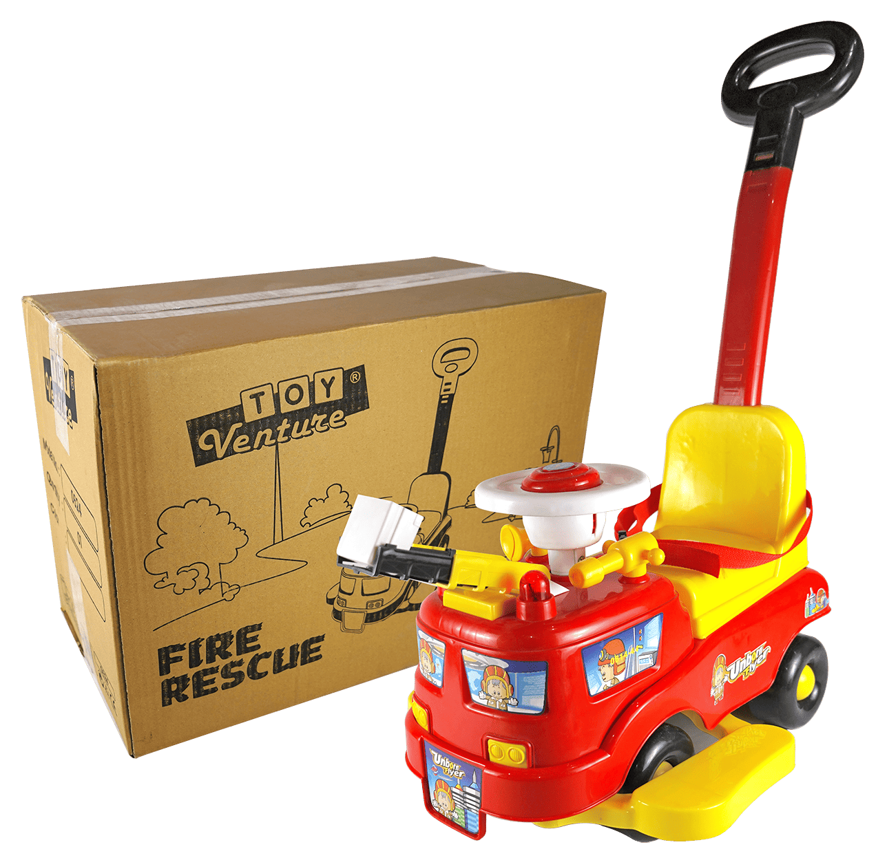 Fire Rescue Push Car – Ride - On Toy for Kids in Pakistan - Toy Venture