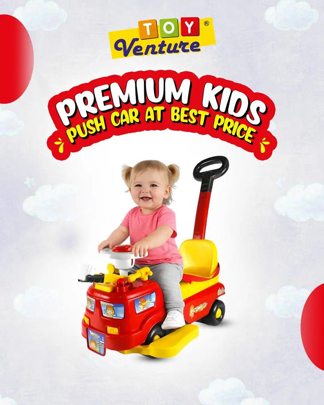 Fire Rescue Push Car – Ride-On Toy for Kids in Pakistan