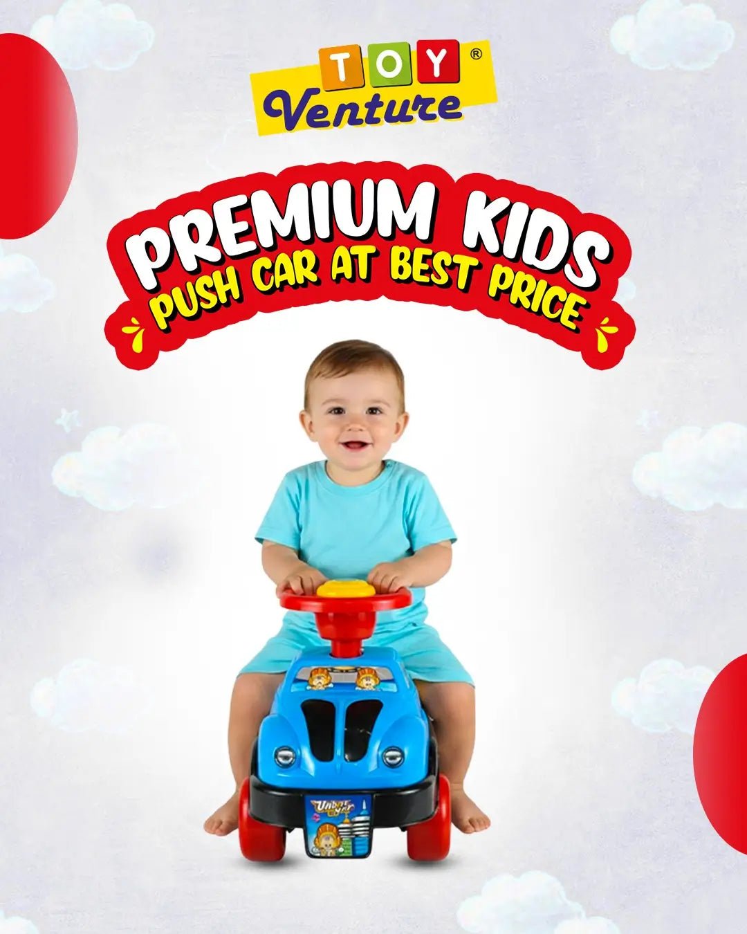 Foxy Ride Push Car – Stylish Ride - On Toy for Toddlers - Toy Venture