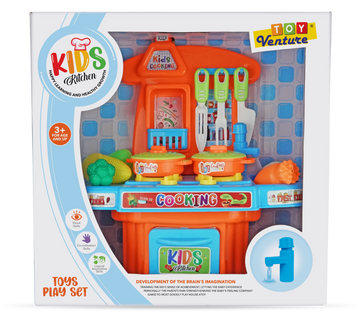 Kids Kitchen Set Box – Pretend Play Cooking Toy for Kids - Toy Venture