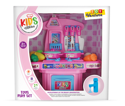 Kids Kitchen Set Box – Pretend Play Cooking Toy for Kids - Toy Venture