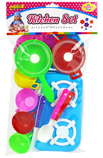 Kitchen Set Multi (S) – Compact Pretend Cooking Playset for Kids - Toy Venture