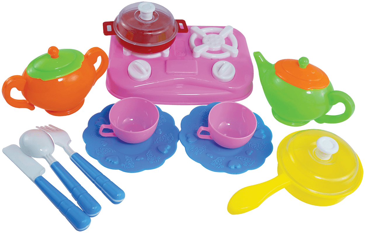 Kitchen Tea Set – Pretend Cooking & Tea Party Playset for Kids - Toy Venture