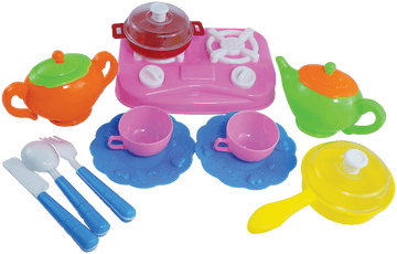 Kitchen Tea Set – Pretend Cooking & Tea Party Playset for Kids - Toy Venture