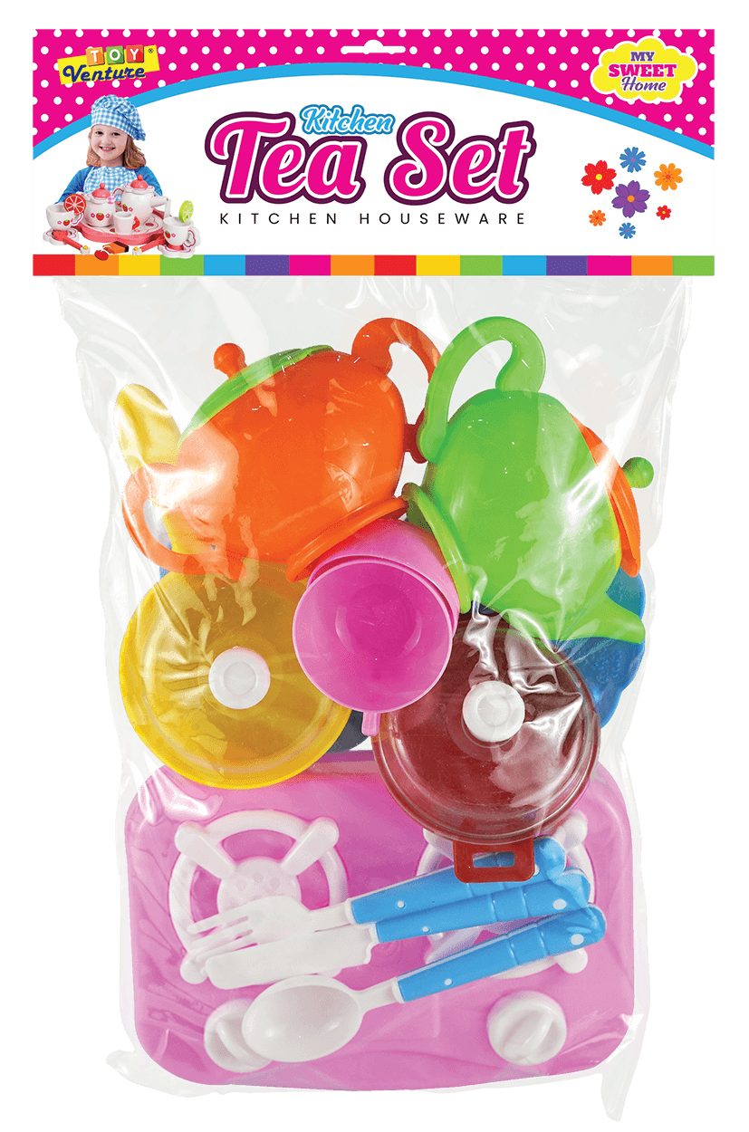 Kitchen Tea Set – Pretend Cooking & Tea Party Playset for Kids - Toy Venture