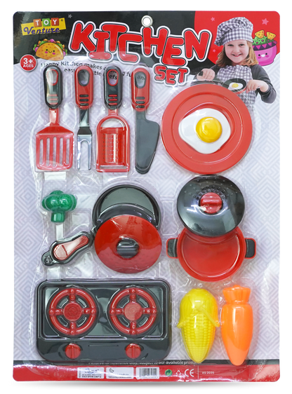 Kitchen Set Card – Bright & Realistic Pretend Cooking Toy for Kids