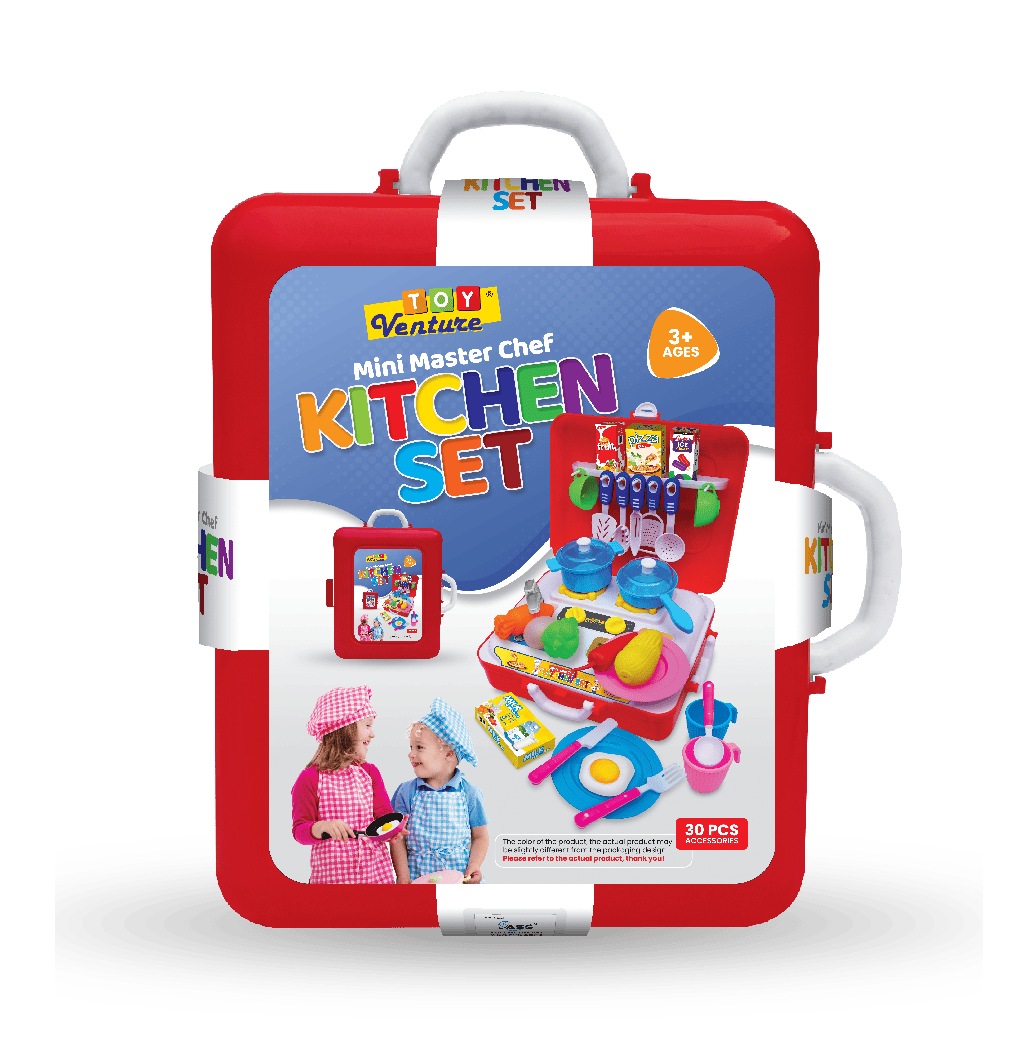 Mini Master Chef Briefcase – Portable Kitchen Playset for Kids - Toy Venture
