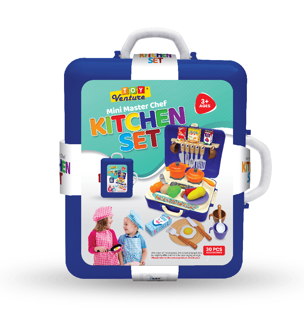 Mini Master Chef Briefcase – Portable Kitchen Playset for Kids - Toy Venture