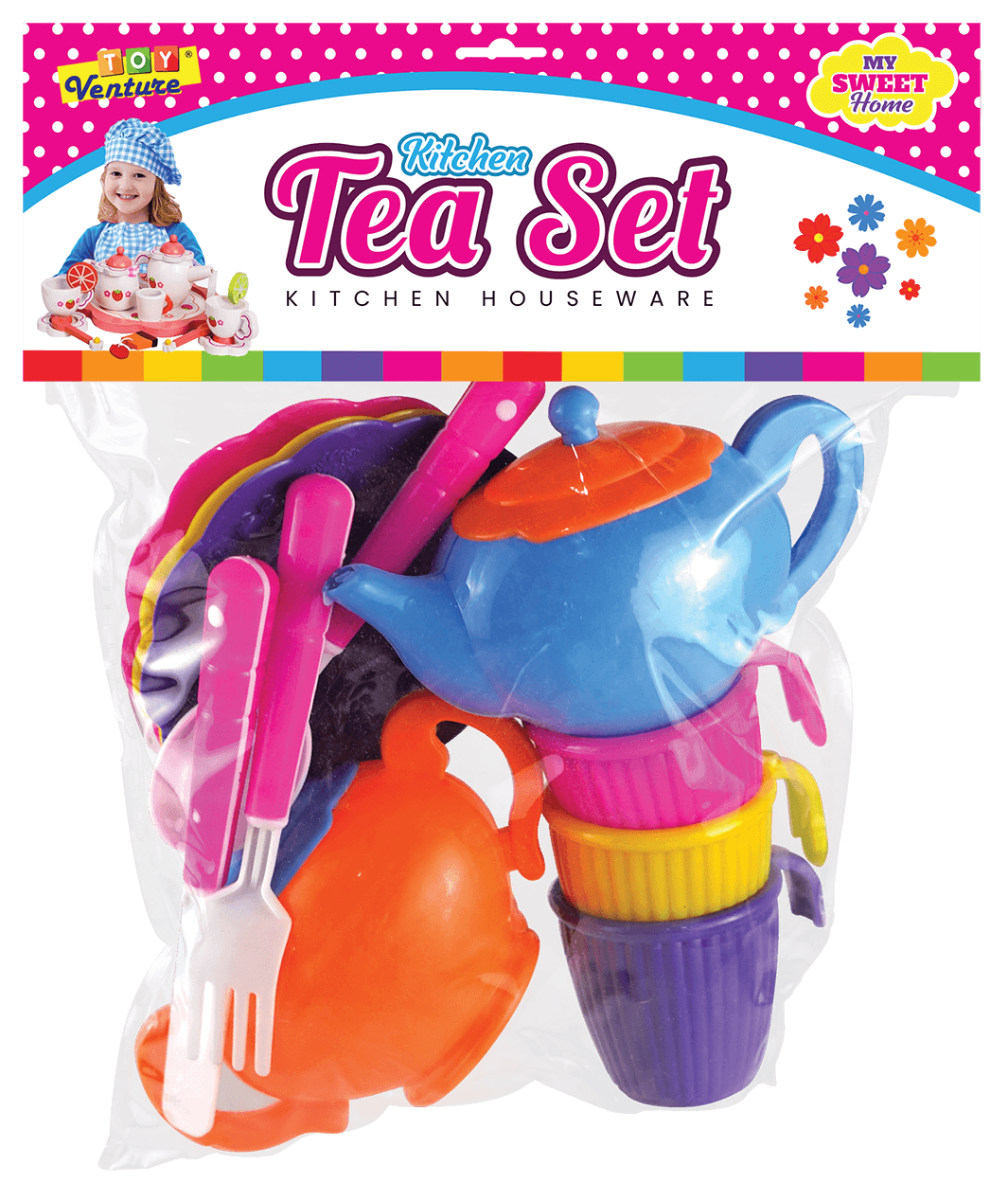 Multi Tea Set – Pretend Tea Party Playset for Kids - Toy Venture
