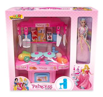 Princess Kitchen Set with Doll and Accessories - Toy Venture