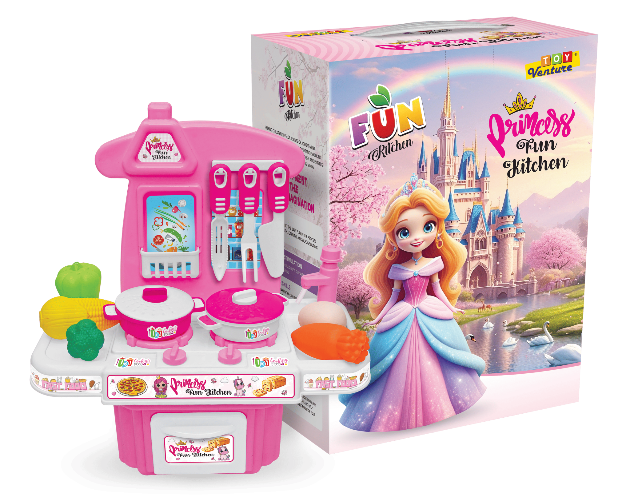 Pink Princess Kitchen Playset for Girls – Toy Venture