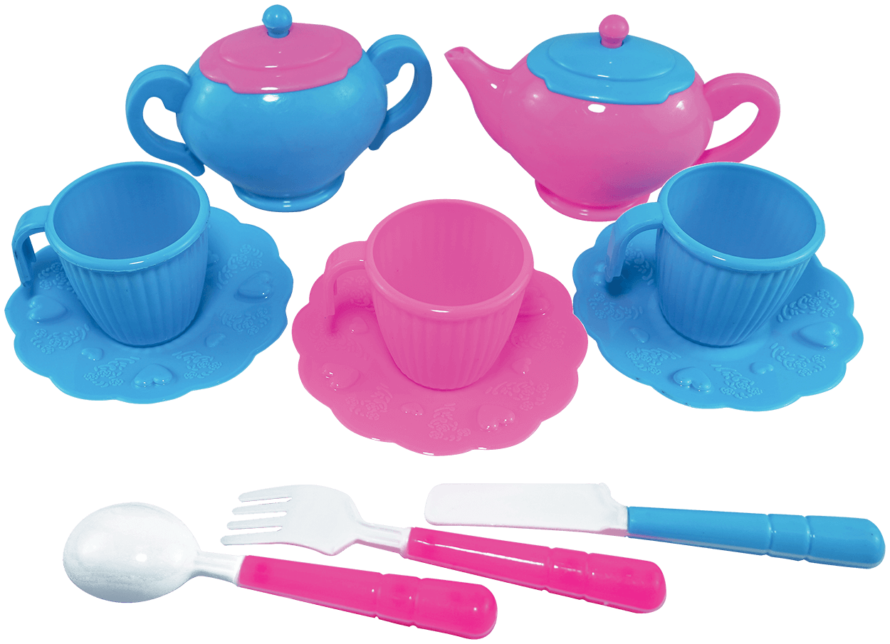 Tea Set (Pink & Blue) – Cute Pretend Tea Party Toy for Kids - Toy Venture