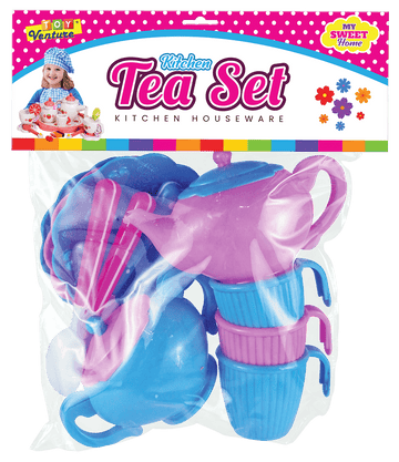Tea Set (Pink & Blue) – Cute Pretend Tea Party Toy for Kids - Toy Venture