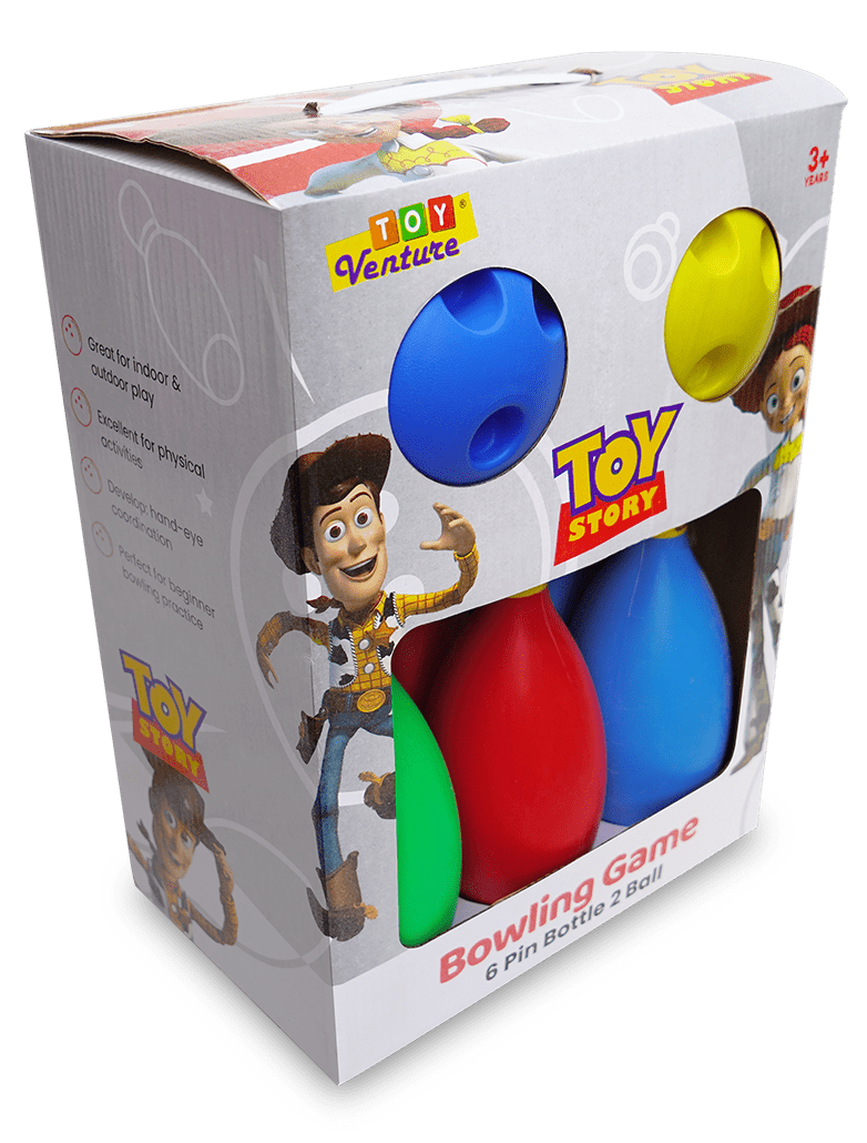 Toy Story Bowling Game – 6 Pins & 2 Balls Playset - Toy Venture