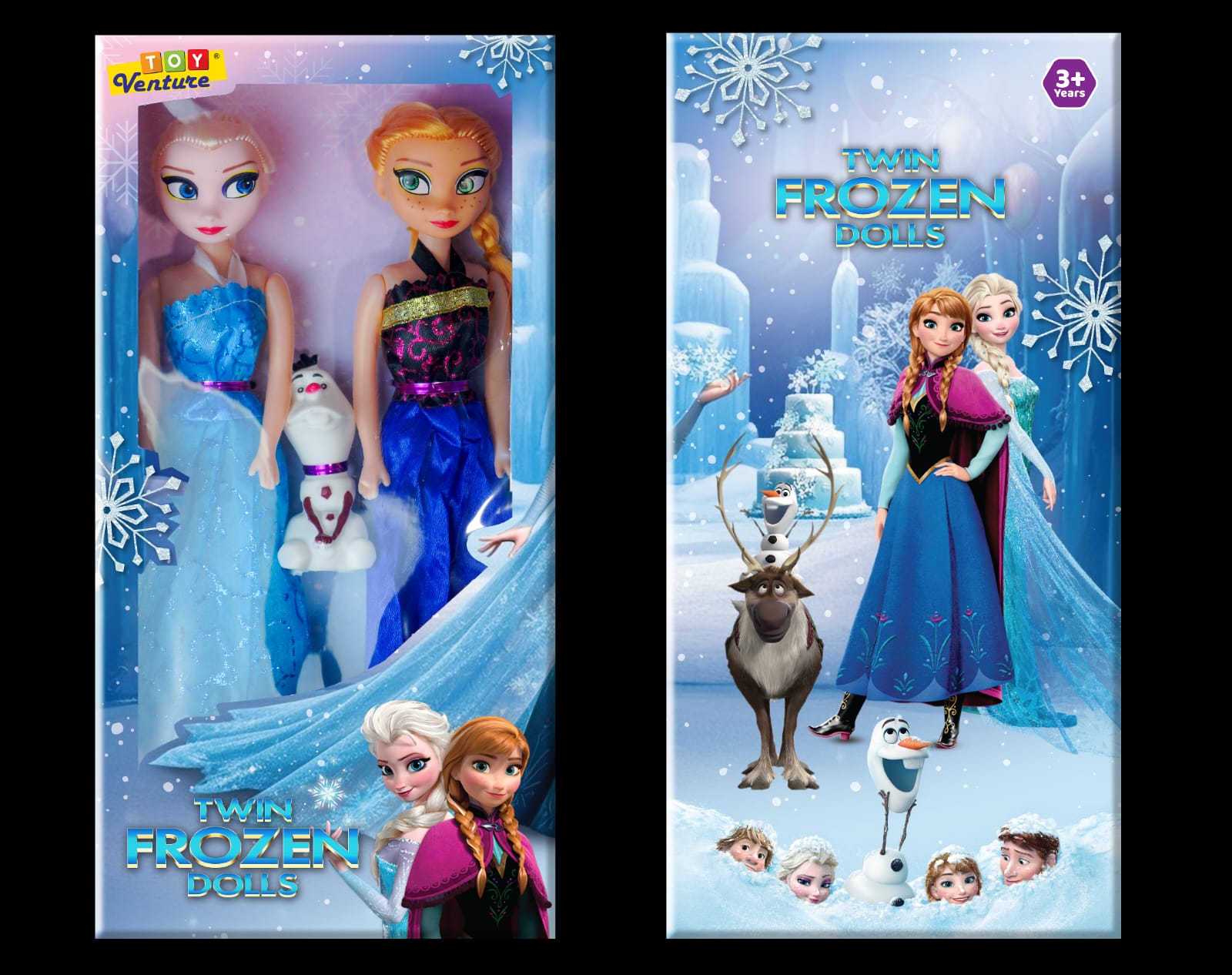 Twin Frozen Princess Dolls Set for Girls (3+ Years) - Toy Venture